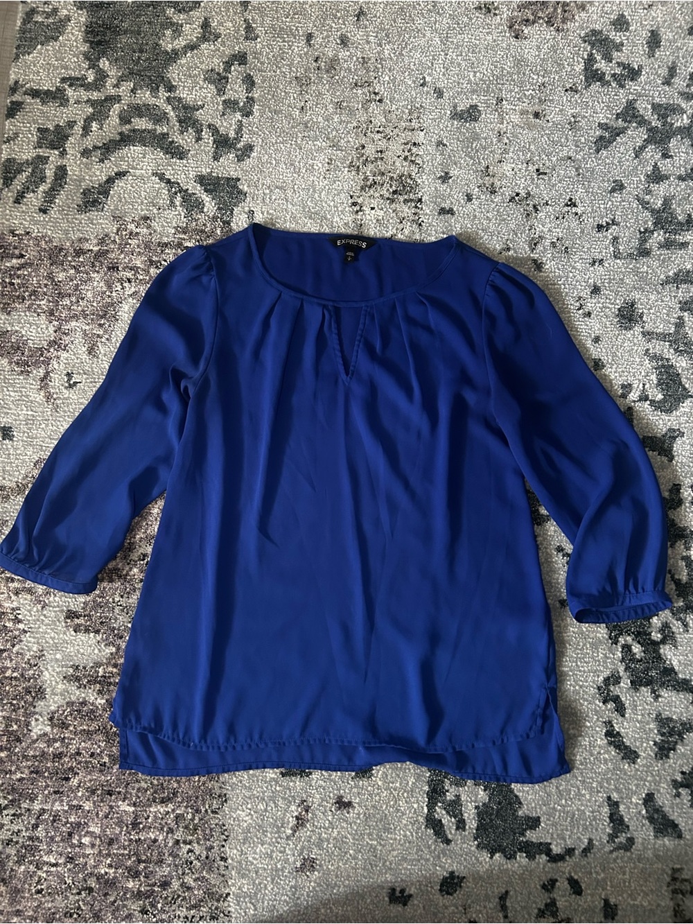 Express Women’s Cobalt Blue 3/4 Sleeve Blouse